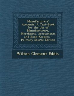 Front cover_Manufacturers' Accounts