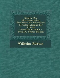 Front cover_Studien Zur Mittelalterlichen Busslehre