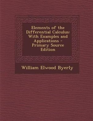 Front cover_Elements of the Differential Calculus