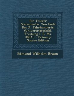 Front cover_Ein Trierer Scaramentar Von Ende Des X. Jahrhunderts