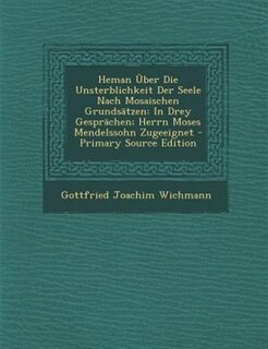 Front cover_Heman _ber Die Unsterblichkeit Der Seele Nach Mosaischen GrundsStzen