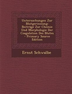 Front cover_Untersuchungen Zur Blutgerinnung