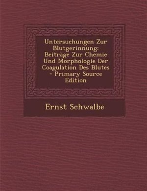 Front cover_Untersuchungen Zur Blutgerinnung