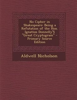 Couverture_No Cipher in Shakespeare
