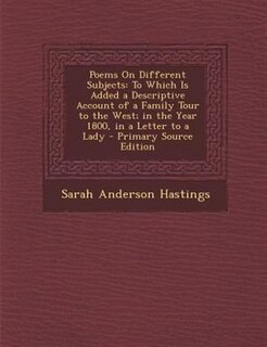 Front cover_Poems On Different Subjects