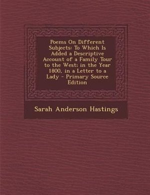 Front cover_Poems On Different Subjects