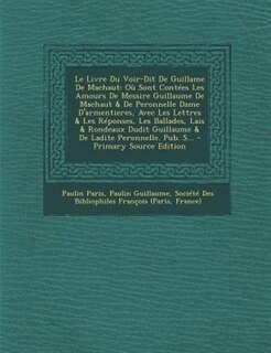 Front cover_Le Livre Du Voir-Dit De Guillame De Machaut