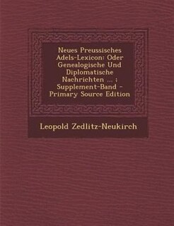 Couverture_Neues Preussisches Adels-Lexicon
