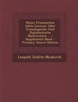 Couverture_Neues Preussisches Adels-Lexicon