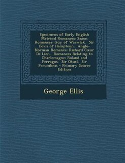 Front cover_Specimens of Early English Metrical Romances