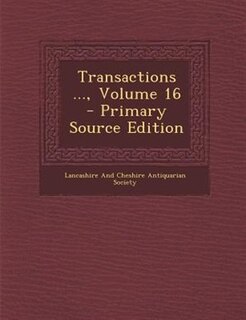 Couverture_Transactions ..., Volume 16 - Primary Source Edition