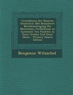 Couverture_Grundlinien Der Neueren Geometrie
