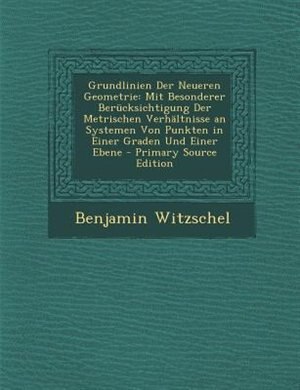Couverture_Grundlinien Der Neueren Geometrie