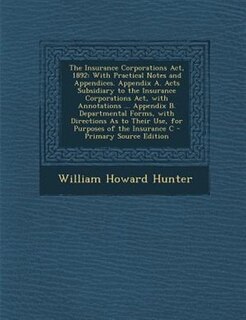 Front cover_The Insurance Corporations Act, 1892