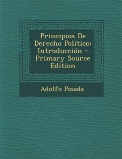 Front cover_Principios De Derecho Polftico