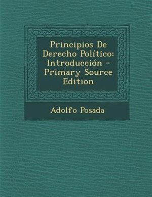 Front cover_Principios De Derecho Polftico