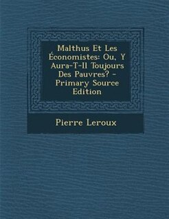 Couverture_Malthus Et Les +conomistes