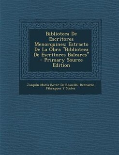 Front cover_Biblioteca De Escritores Menorquines