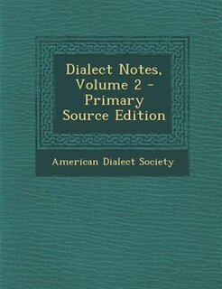 Couverture_Dialect Notes, Volume 2