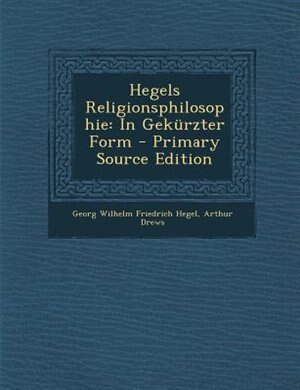 Front cover_Hegels Religionsphilosophie