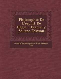 Couverture_Philosophie De L'esprit De Hegel