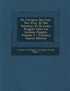 Couverture_De L'origine Des Lois, Des Arts, Et Des Sciences