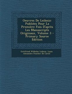 Front cover_Oeuvres De Leibniz