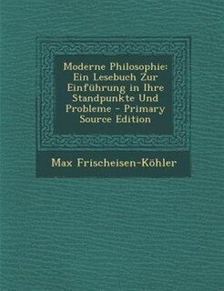 Front cover_Moderne Philosophie