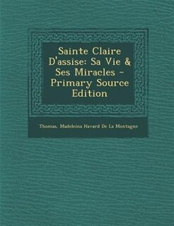Front cover_Sainte Claire D'assise