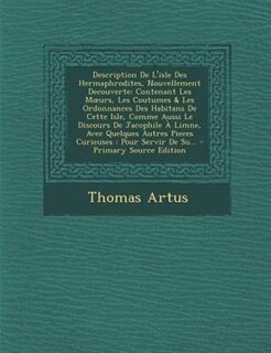 Front cover_Description De L'isle Des Hermaphrodites, Nouvellement Decouverte