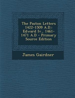Front cover_The Paston Letters 1422-1509 A.D.