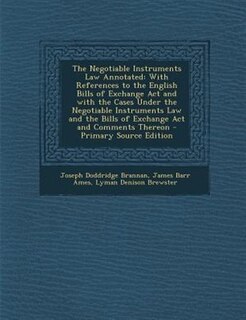 Couverture_The Negotiable Instruments Law Annotated
