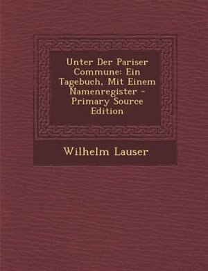 Couverture_Unter Der Pariser Commune