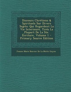 Front cover_Discours ChrTtiens & Spirituels Sur Divers Sujets