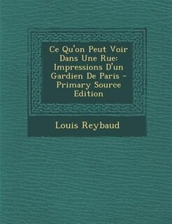 Front cover_Ce Qu'on Peut Voir Dans Une Rue