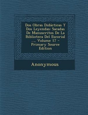 Couverture_Dos Obras Didßcticas Y Dos Leyendas