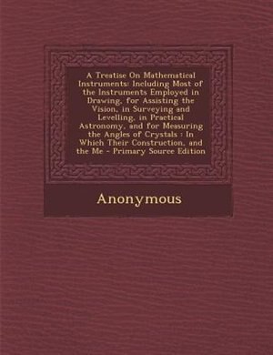 Couverture_A Treatise On Mathematical Instruments