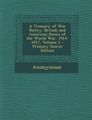 Front cover_A Treasury of War Poetry
