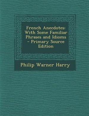 Front cover_French Anecdotes