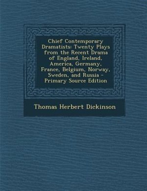 Front cover_Chief Contemporary Dramatists