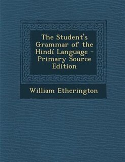 Couverture_The Student's Grammar of the Hind&iacute; Language
