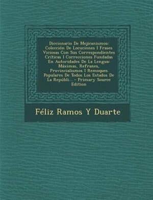 Couverture_Diccionario De Mejicanismos