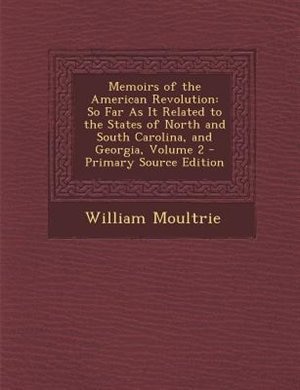 Front cover_Memoirs of the American Revolution