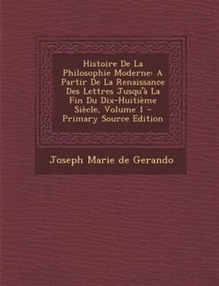 Couverture_Histoire De La Philosophie Moderne