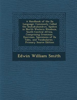 Couverture_A Handbook of the Ila Language