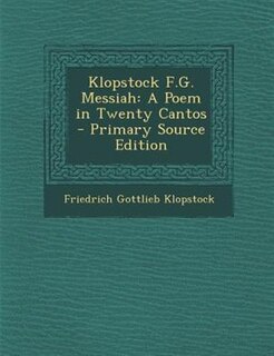 Couverture_Klopstock F.G. Messiah