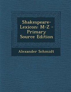Front cover_Shakespeare-Lexicon
