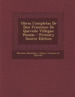 Front cover_Obras Completas De Don Francisco De Quevedo Villegas
