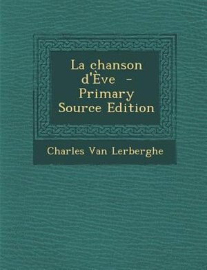 Couverture_La chanson d'+ve  - Primary Source Edition