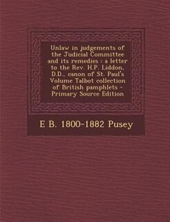 Front cover_Unlaw in judgements of the Judicial Committee and its remedies